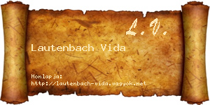 Lautenbach Vida névjegykártya